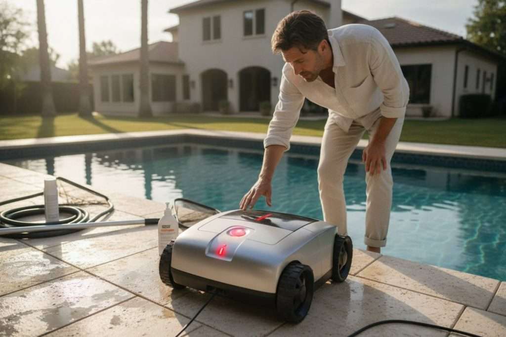 Robot piscine Zodiac : voyant « i » clignote, que faire ?