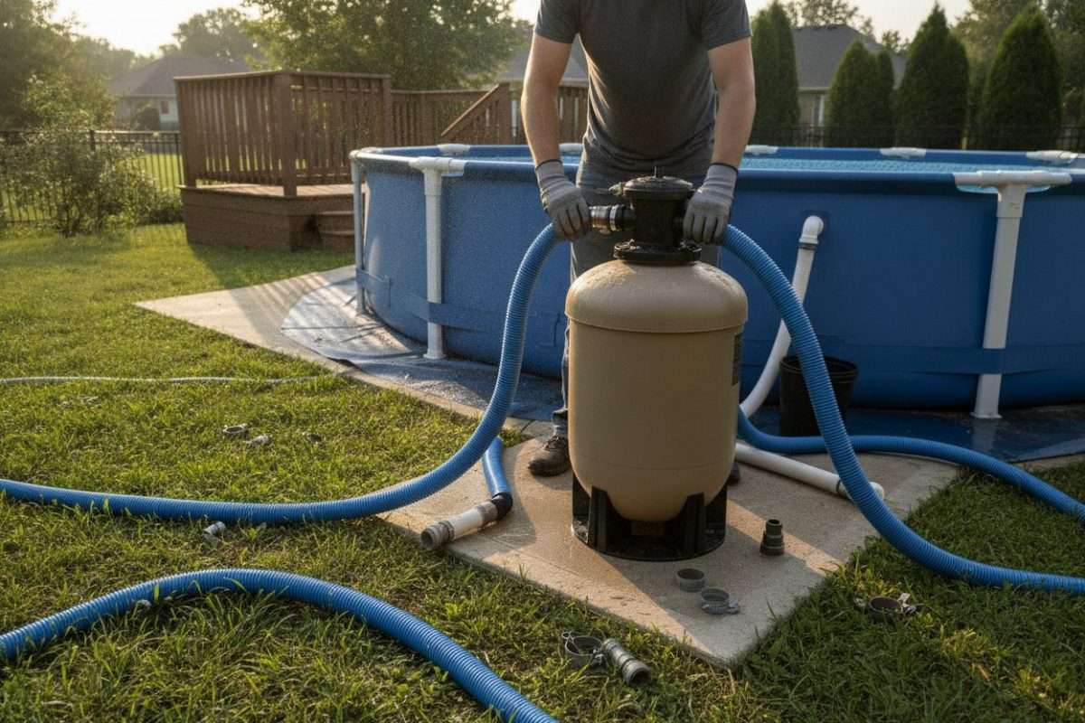 Schéma de branchement pour une pompe à sable Intex